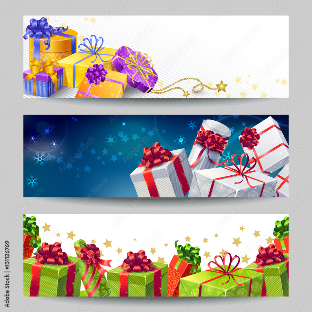 Gift Boxes Banner Set