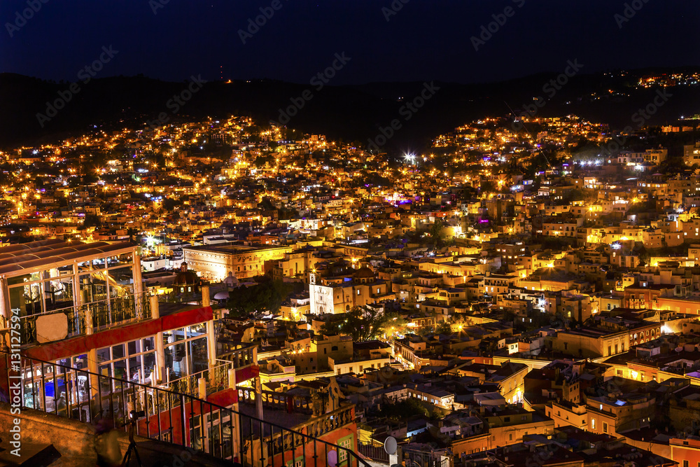 Alhondiga de Granaditas Overlook Night Guanajuato Mexico