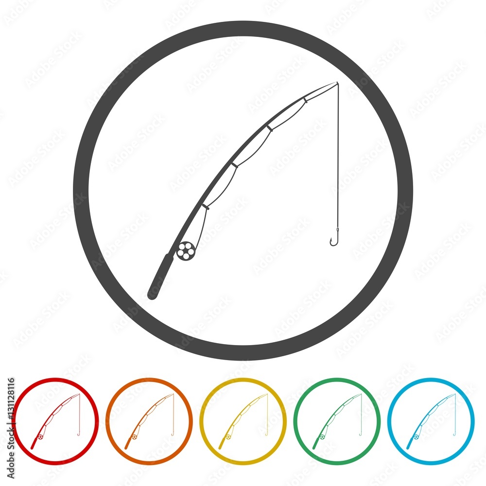 Fishing rod - vector Illustration Fishing rod - vector Illustration