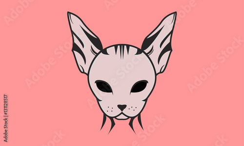 Hand drawn stylish cat 