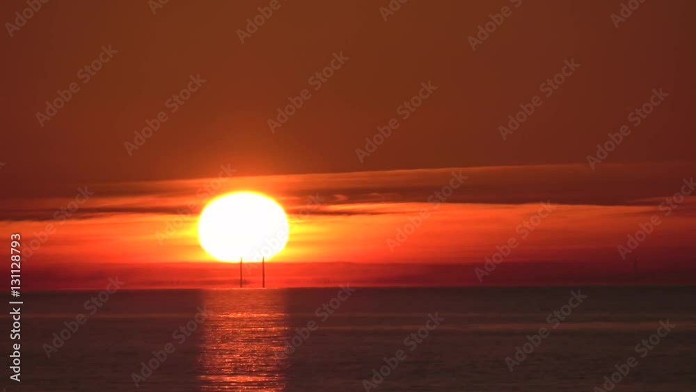 Sonnenuntergang an der Nordsee, Sonnenuntergang an der Nordsee,