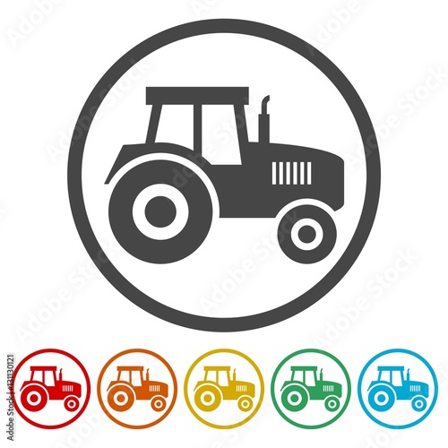 Tractor vector icon 