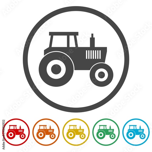 Tractor vector icon 