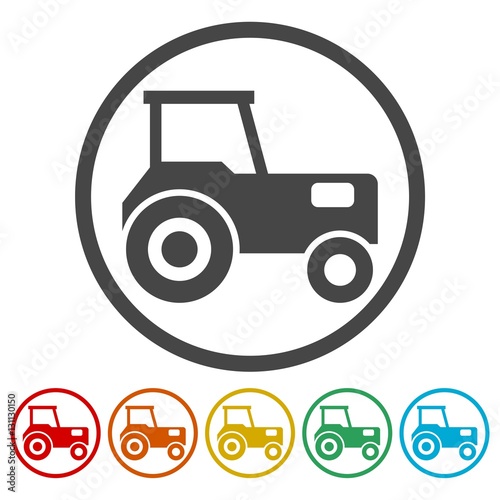 Tractor vector icon 