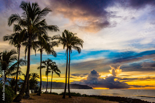 Beautiful North Shore Hawaiian Sunset