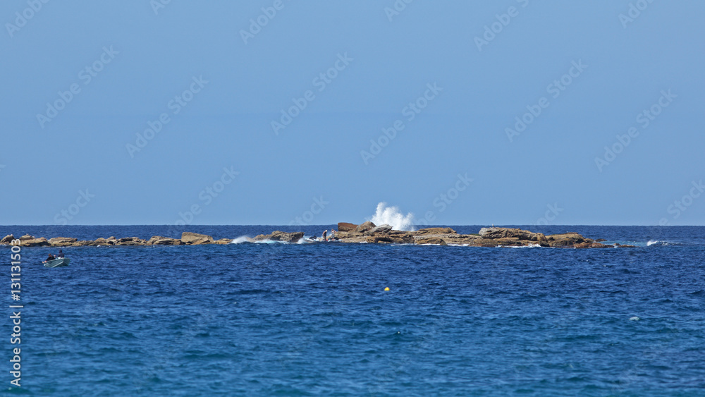 Ilot de pêcheurs sur Pacifique à Bondi Beach, Sydney, Australie