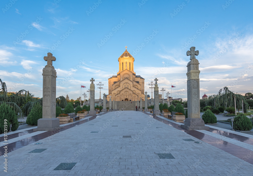 Obraz premium The Sameba cathedral Tbilisi