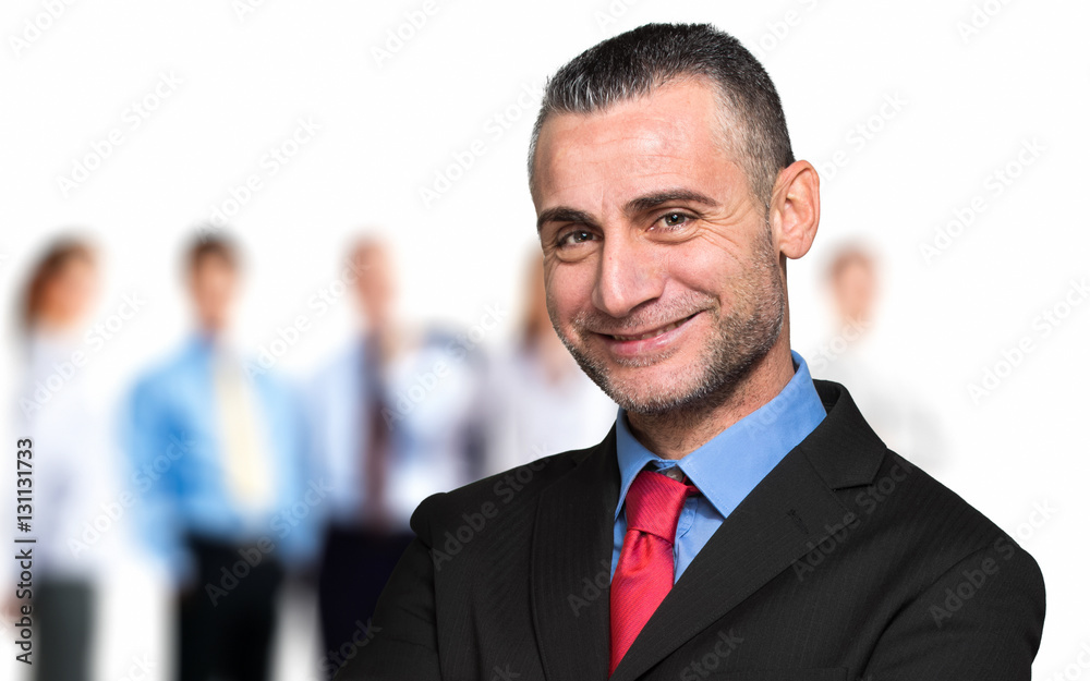 Confident businessman isolated on white Confident businessman isolated on white