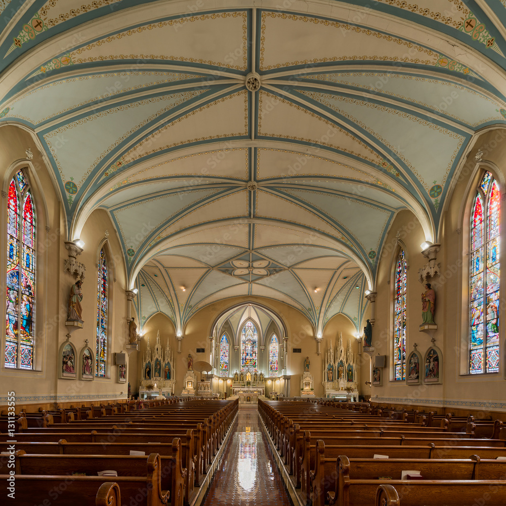 Interior of the St. Martin of Tours Catholic Church in Louisville, Kentucky