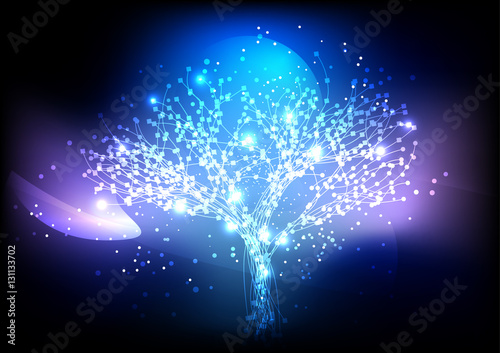 vector background abstract technology communication data science