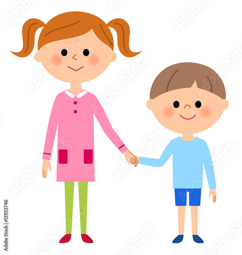女の子と男の子　きょうだい