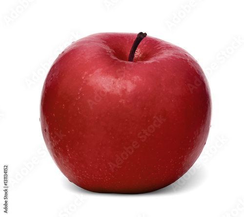 Isolated Red Apple on a White Background