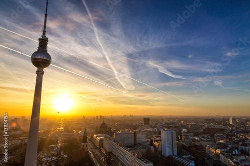 Berlin, Germany - December 2016: TV Tower 