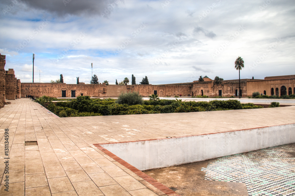 Inside the ancient palace of Bab Agnaou, one of the main attractions of Marrakesh in Morocco
Inside the ancient palace of Bab Agnaou, one of the main attractions of Marrakesh in Morocco