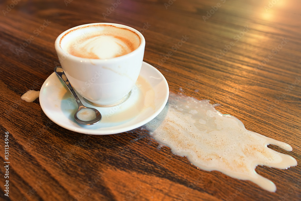 Coffee Spill in a Latte To-Go Cup