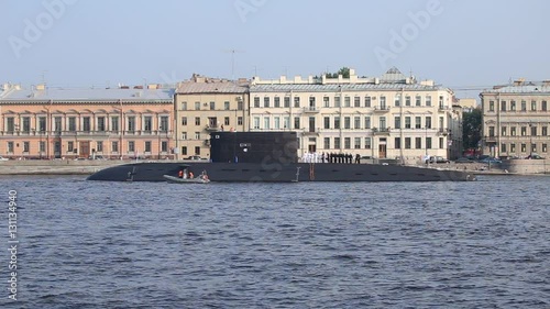 SAINT-PETERSBURG, RUSSIA - JULY 26, 2016: Russian submarine 