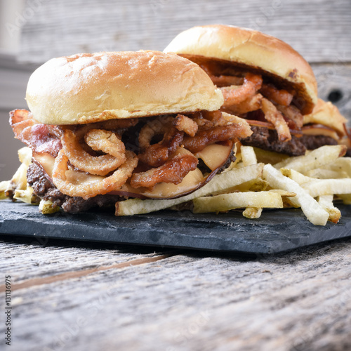 Smokey Pork Sliders on Rustic Wood. Instagram Style.