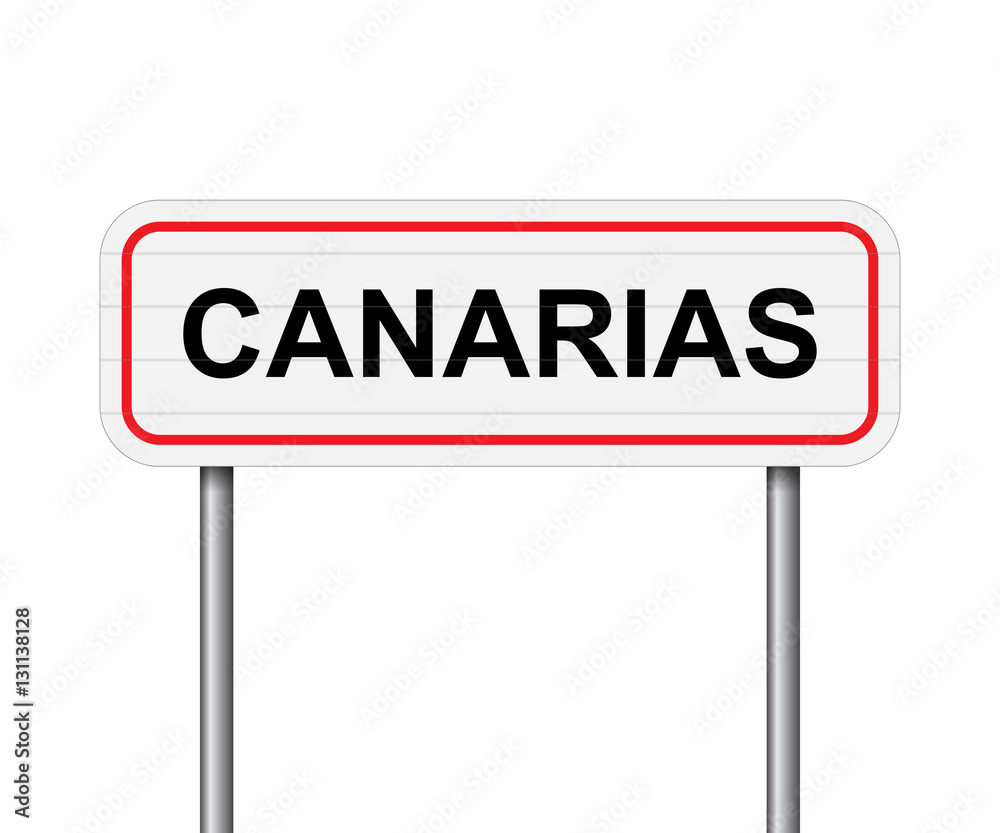 Welcome to Canarias Spain road sign vector Welcome to Canarias Spain road sign vector