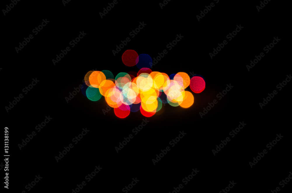 Fototapeta premium Bokeh. Christmas garland