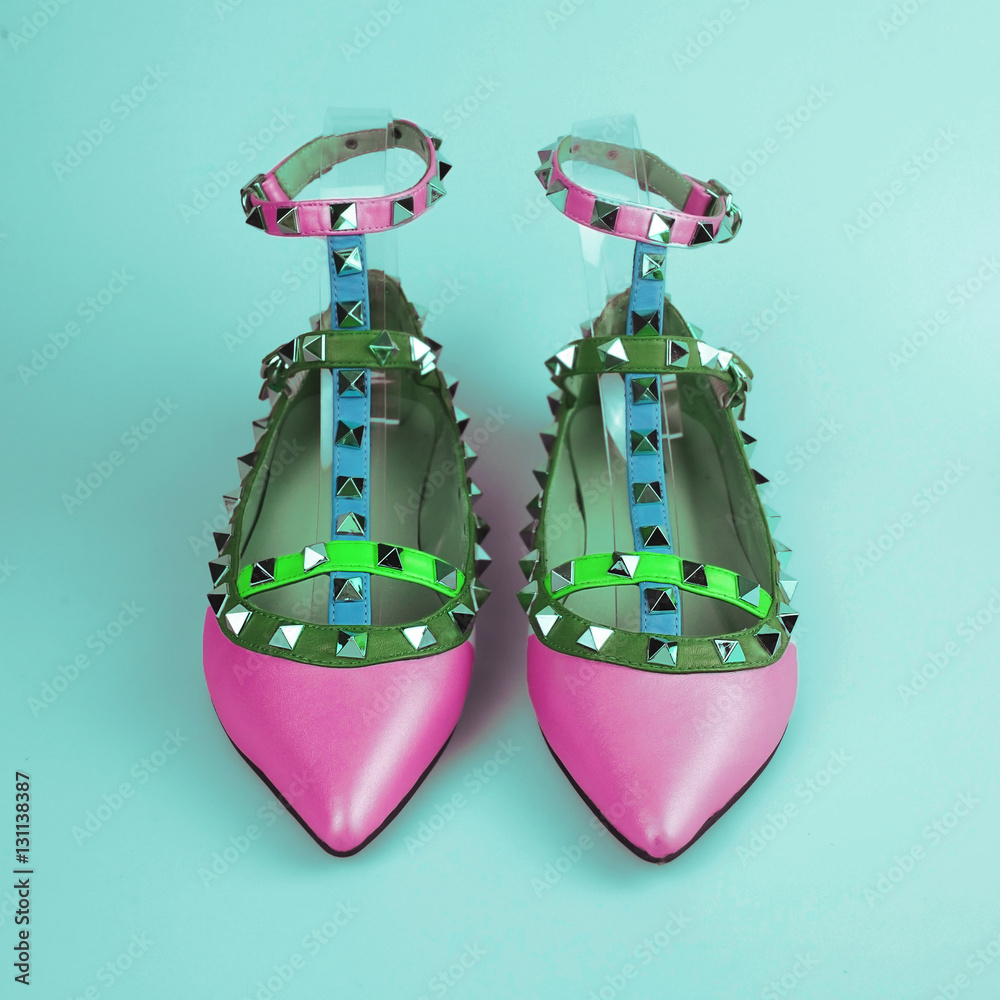 pink shoes isolated on white background Stock Photo | Adobe Stock