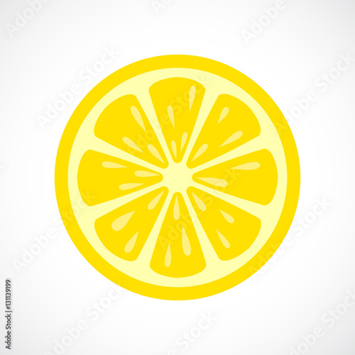 Lemon slice vector icon