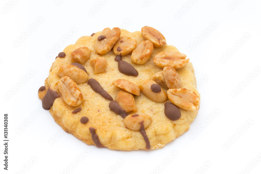 Cookies nuts on the isolated on white background. Cookies nuts on the isolated on white background.