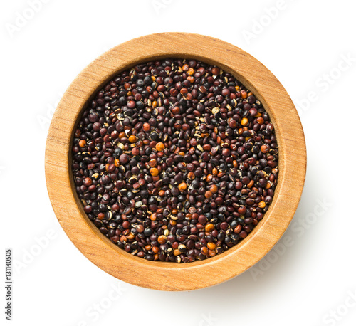 Black quinoa seeds.