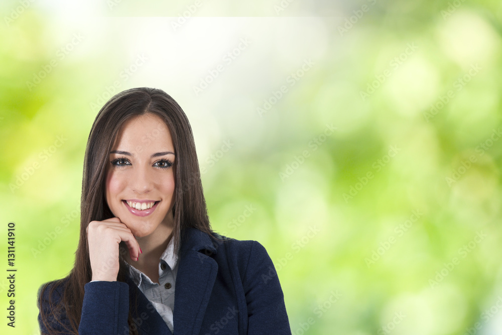 portrait of a young smiling business woman portrait of a young smiling business woman
