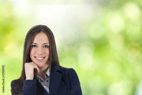 portrait of a young smiling business woman