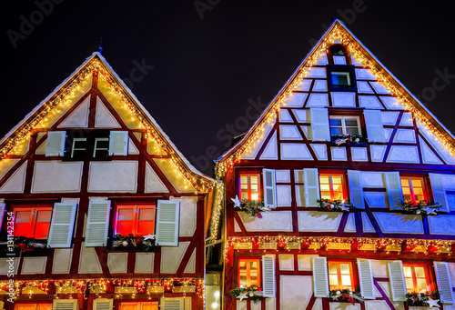 Fototapeta Naklejka Na Ścianę i Meble -  Wonderful Christmas highlighting in Colmar, Alsace, France
