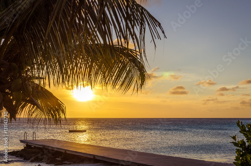 Sunset at the Porto Mari white sand Beach photo