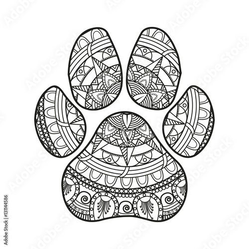 Vector illustration of a black and white mandala
footprint for coloring book, impronta mandala in bianco e nero da colorare vettoriale