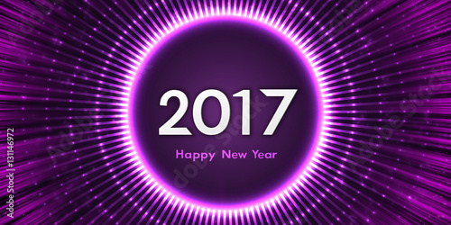 2017 year. Vector numbers.