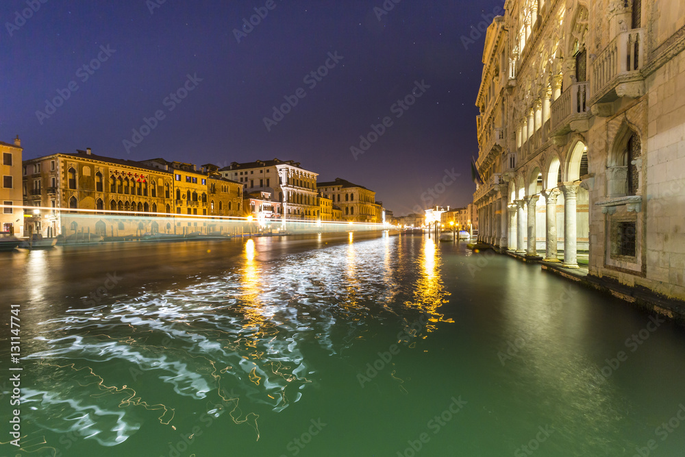 Venedig, Canale Grande bei Nacht
