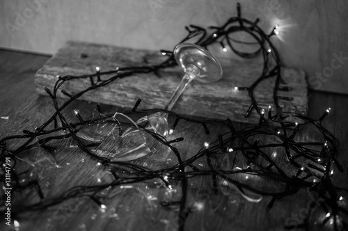 Christmas broken glass 