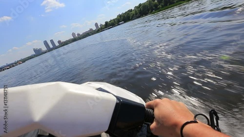 Riding jet Ski