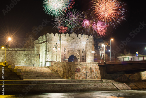Fireworks over Fortress of Nis in Serbia photo