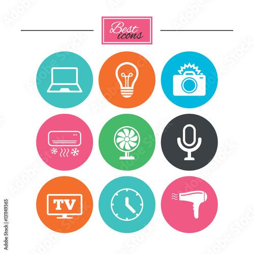 Home appliances, device icons. Air conditioning.