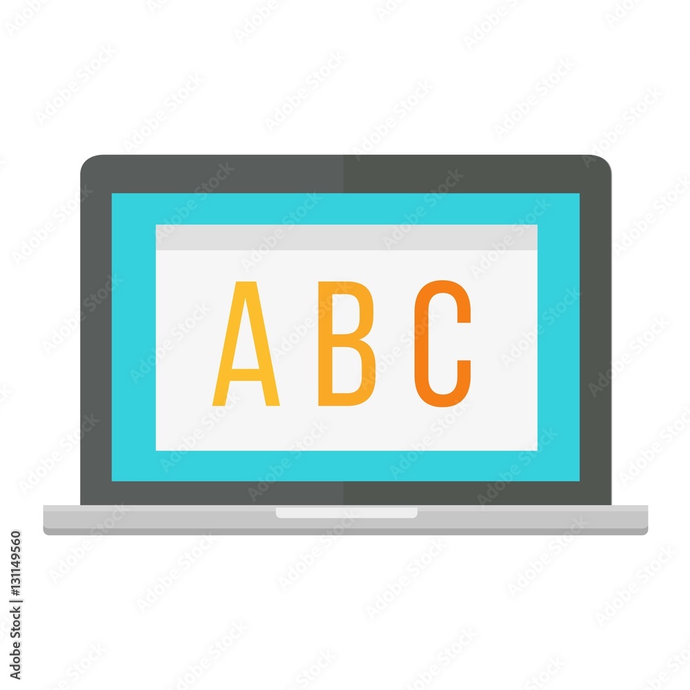 Modern laptop computer vector. Modern laptop computer vector.