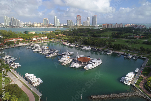 Aerial image Fisher Island Miami Beach FL © Felix Mizioznikov