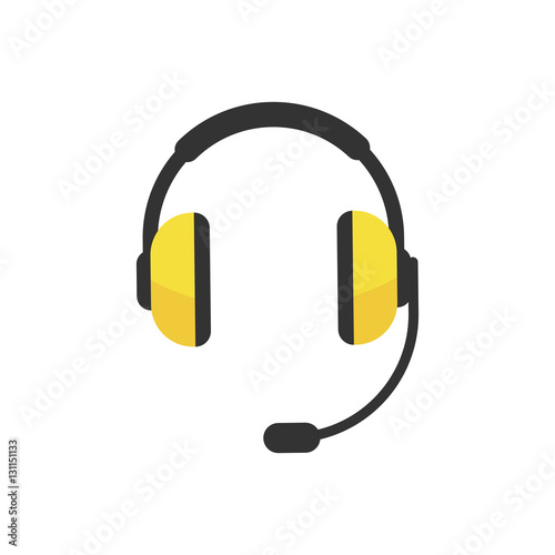 Headphones vector icon isolated