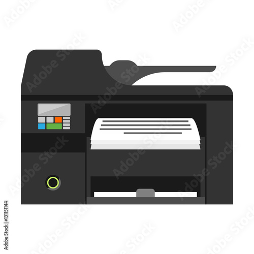 Computer office equipment vector