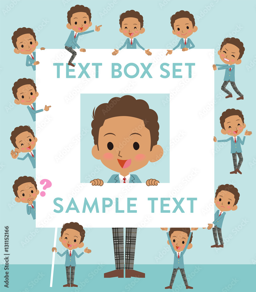 Black schoolboy text box