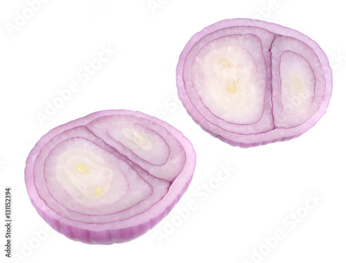 shallots isolated on white background