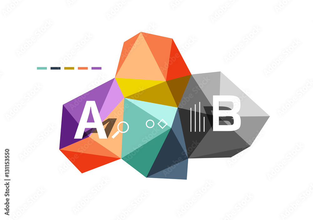 Moden low poly infographics template Moden low poly infographics template