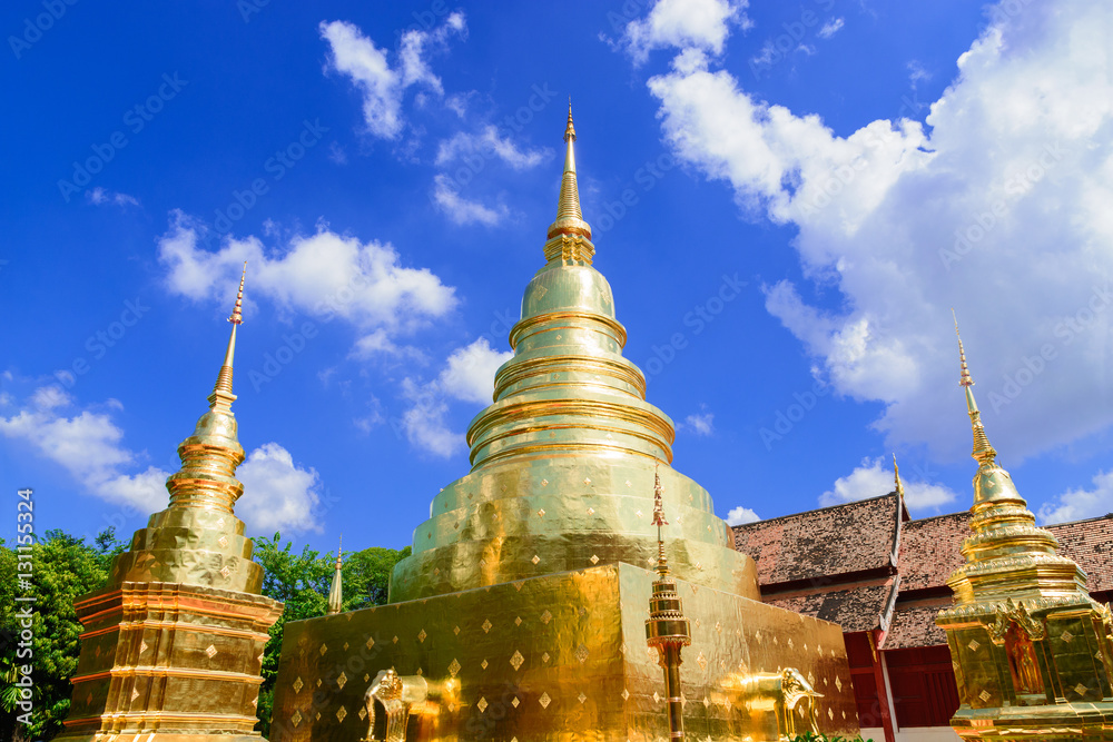 Golden pagoda of three peaks. Golden pagoda of three peaks.