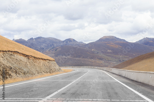 mountain road at tibet