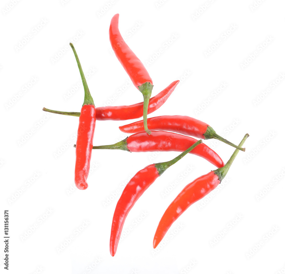 Red pepper isolated on white