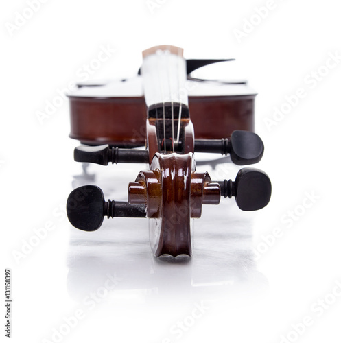 Parth of wooden brown violin