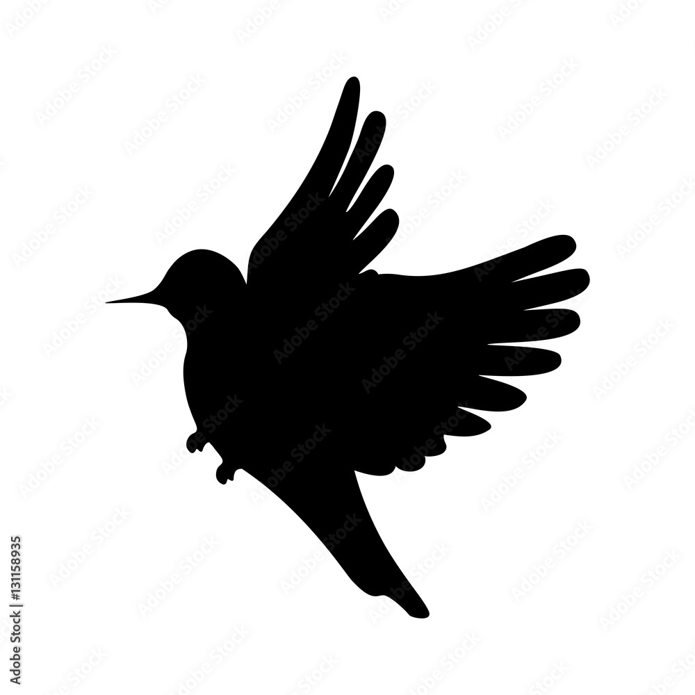 Fototapeta premium Cute bird silhouette icon vector illustration graphic design